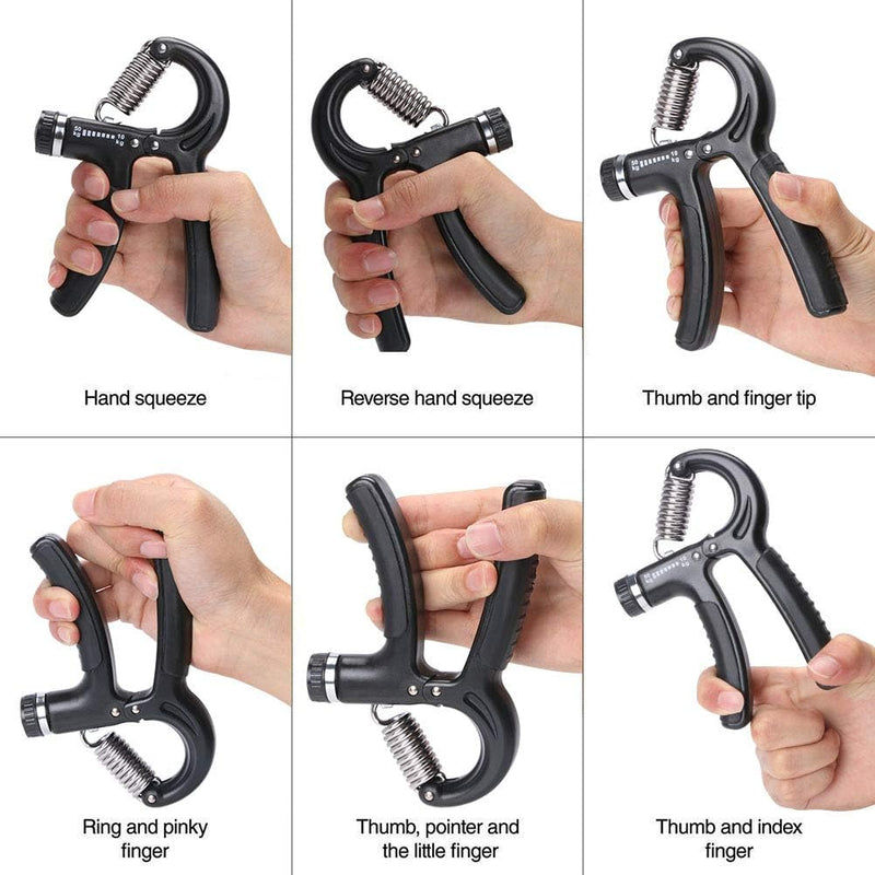 Laad afbeelding in Galerijviewer, Verstelbare handtrainer 10 tot 50 kg met antislip handgrepen voor hand- en onderarmtraining – griptrainer – knijpkracht - happygetfit.com
