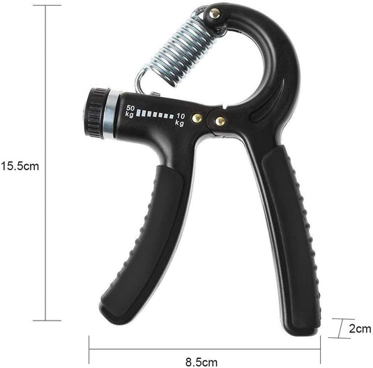 Verstelbare handtrainer 10 tot 50 kg met antislip handgrepen voor hand- en onderarmtraining – griptrainer – knijpkracht - happygetfit.com