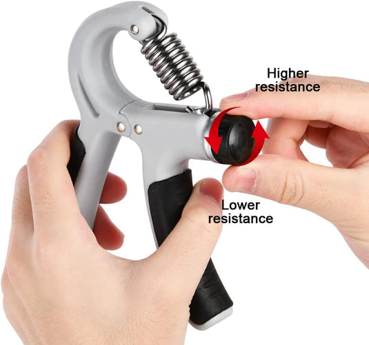Verstelbare handtrainer 10 tot 50 kg met antislip handgrepen voor hand- en onderarmtraining – griptrainer – knijpkracht - happygetfit.com