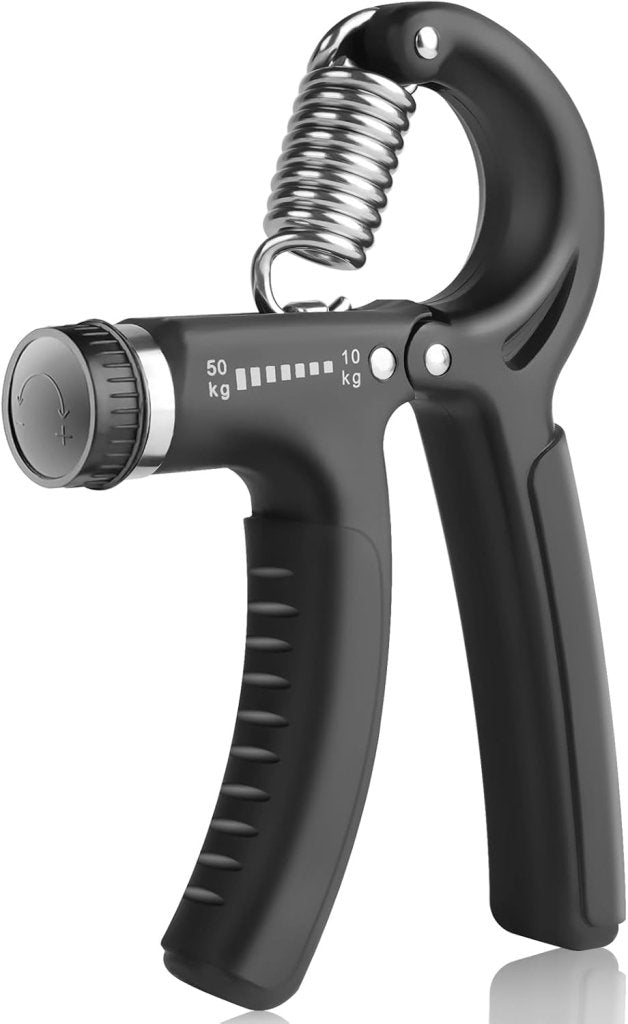 Laad afbeelding in Galerijviewer, Verstelbare handtrainer 10 tot 50 kg met antislip handgrepen voor hand- en onderarmtraining – griptrainer – knijpkracht - happygetfit.com
