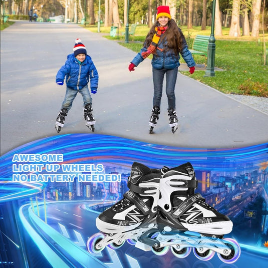 Verstelbare inline skates voor jongens en meisjes, outdoor rolschaatsen voor meisjes en jongens - happygetfit.com