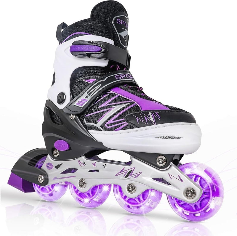 Laad afbeelding in Galerijviewer, Verstelbare inline skates voor jongens en meisjes, outdoor rolschaatsen voor meisjes en jongens - happygetfit.com
