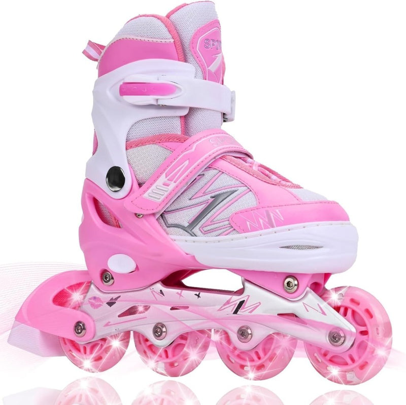 Laad afbeelding in Galerijviewer, Verstelbare inline skates voor kinderen, jongens en meisjes, met verlichte wielen, verstelbare rolschaatsen voor beginners, kinderen, buiten en binnen spelen - happygetfit.com
