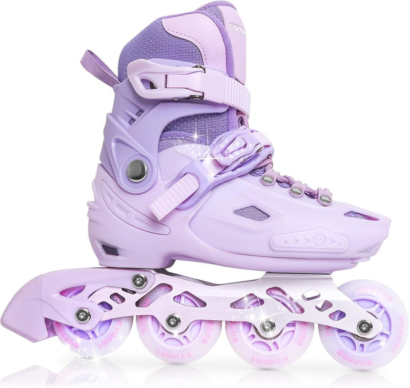 Laad afbeelding in Galerijviewer, Verstelbare inline skates voor meisjes en jongens, rolschaatsen voor meisjes, voor beginners, grote rolschaatsen voor kinderen, indoor beginners, inlineskates outdoor - happygetfit.com
