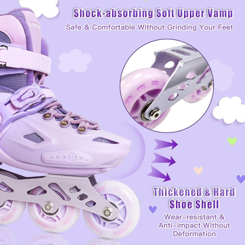 Laad afbeelding in Galerijviewer, Verstelbare inline skates voor meisjes en jongens, rolschaatsen voor meisjes, voor beginners, grote rolschaatsen voor kinderen, indoor beginners, inlineskates outdoor - happygetfit.com
