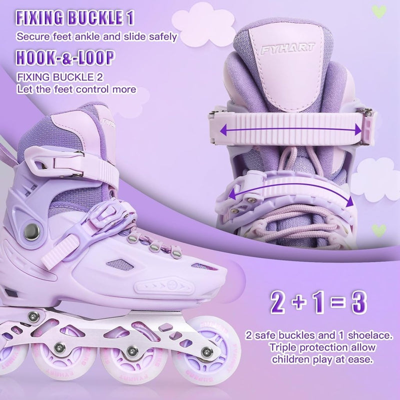 Laad afbeelding in Galerijviewer, Verstelbare inline skates voor meisjes en jongens, rolschaatsen voor meisjes, voor beginners, grote rolschaatsen voor kinderen, indoor beginners, inlineskates outdoor - happygetfit.com
