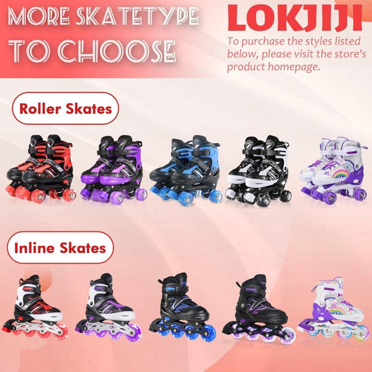Verstelbare Kinderen inline skates voor Meisjes Jongens Beginners, Paars & Rood Inline skates voor Kinderen en Tieners met lichtgevende wielen voor binnen en buiten Sport - happygetfit.com