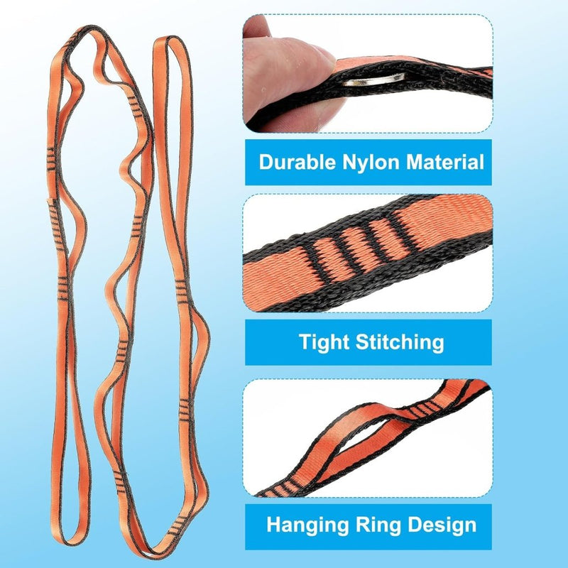 Load image into Gallery viewer, Verstelbare ophangbanden 4 stuks 180 x 2 cm van nylon met 8 lussen – daisy chains – aerial yoga - happygetfit.com
