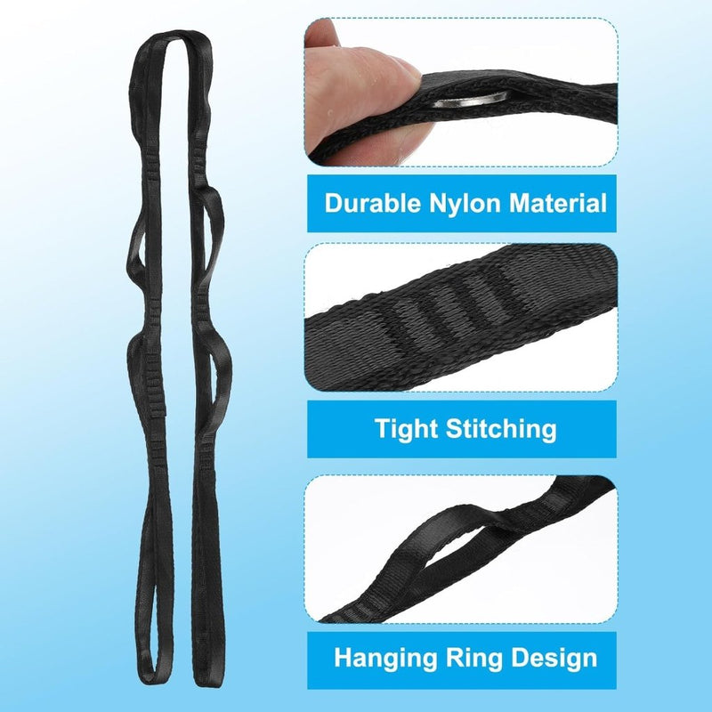 Load image into Gallery viewer, Verstelbare ophangbanden 4 stuks 180 x 2 cm van nylon met 8 lussen – daisy chains – aerial yoga - happygetfit.com
