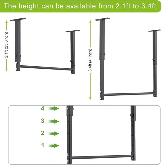 Verstelbare optrekstang voor plafondmontage heavy duty – pull-up bar – krachttraining - happygetfit.com