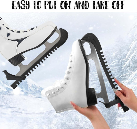 Verstelbare schaatsbeschermers wit 27 cm – 1 paar - happygetfit.com