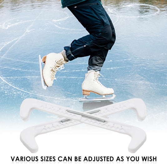 Verstelbare schaatsbeschermers wit 30 cm – 1 paar - happygetfit.com