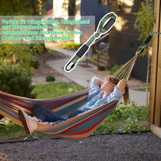 Verstelbare schommelband 101 cm met karabijnhaak tot 363 kg – ophangriem – schommel accessoires - happygetfit.com