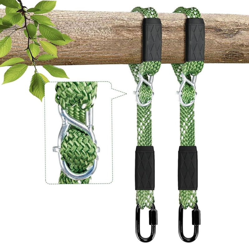 Load image into Gallery viewer, Verstelbare schommelband 101 cm met karabijnhaak tot 363 kg – ophangriem – schommel accessoires - happygetfit.com
