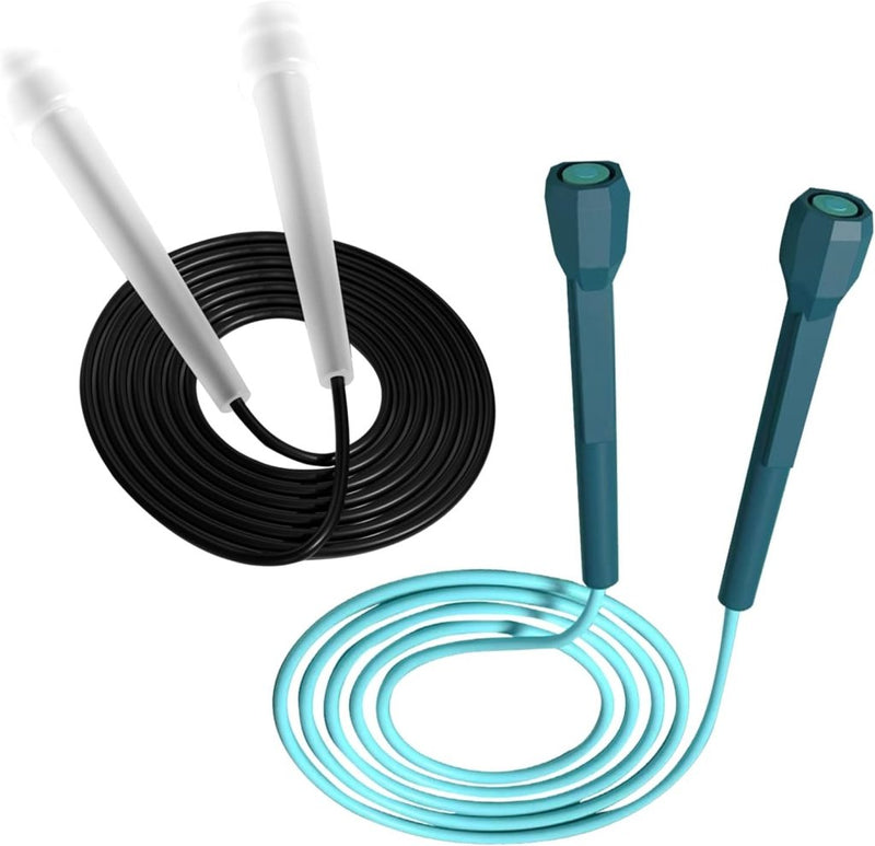 Load image into Gallery viewer, Verstelbare springtouwen set van 2 zwart blauw - happygetfit.com
