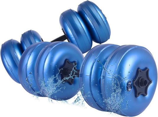Verstelbare water dumbbells set 2-in-1 zwart - happygetfit.com