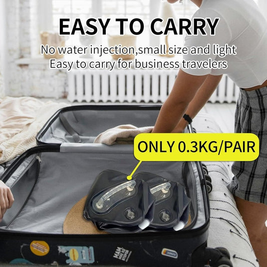 Verstelbare waterhalters set tot 10 kg zwart - happygetfit.com