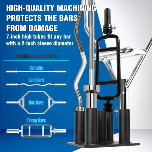 Verticaal halterstang opbergrek voor 5 stangen - happygetfit.com
