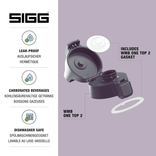 Vervangende drinkfles dop met lekvrije sluiting en siliconen afdichting – flesdop – drinkfles accessoire - happygetfit.com