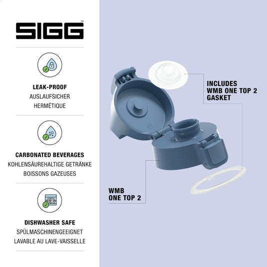 Vervangende drinkfles dop met lekvrije sluiting en siliconen afdichting – flesdop – drinkfles accessoire - happygetfit.com