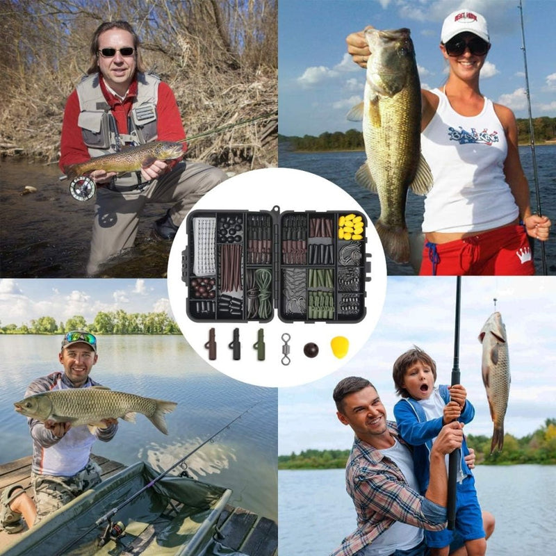 Load image into Gallery viewer, Vicloon 272 Stucks Stkvishaken Kit, Hengelaccessoireset, Jighaken, Bullet Bass Gooien Zinken Gewichten, Verschillende Vissen Wervels, Zinken Slides, Vislijn Kralen enz - happygetfit.com

