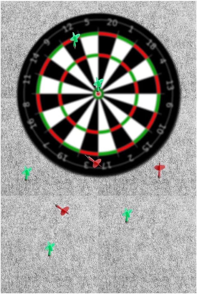 Laad afbeelding in Galerijviewer, Vilten dartbord beschermpanelen 6 stuks 30 x 30 cm met zelfklevende achterkant – dartwandafwerking – dartbeschermtegels - happygetfit.com
