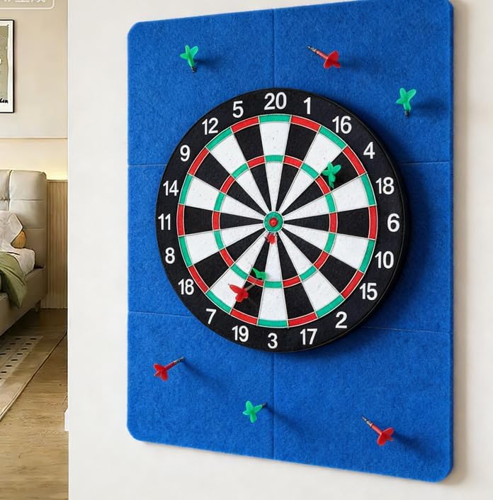 Laad afbeelding in Galerijviewer, Vilten dartbord beschermpanelen 6 stuks 30 x 30 cm met zelfklevende achterkant – dartwandafwerking – dartbeschermtegels - happygetfit.com
