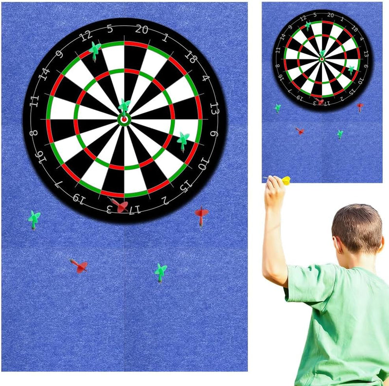 Laad afbeelding in Galerijviewer, Vilten dartbord beschermpanelen 6 stuks 30 x 30 cm met zelfklevende achterkant – dartwandafwerking – dartbeschermtegels - happygetfit.com
