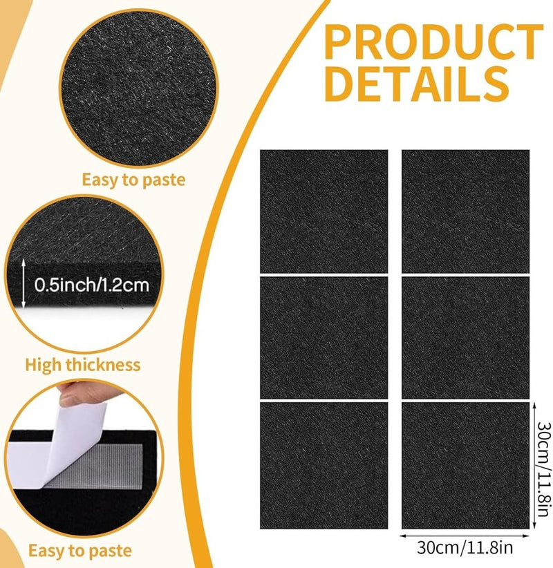 Bild im Galerie-Viewer laden, Vilten dartwandtegels 6 stuks 30 x 30 cm met zelfklevende achterkant en 12 mm dikte – dartisolatie – wandbekleding - happygetfit.com
