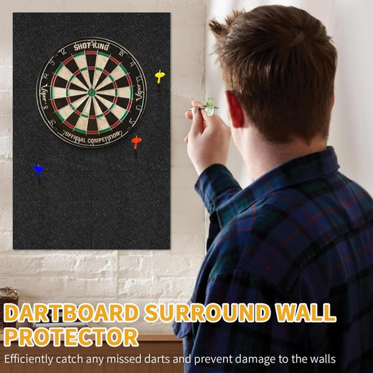 Vilten dartwandtegels 6 stuks 30 x 30 cm met zelfklevende achterkant en 12 mm dikte – dartisolatie – wandbekleding - happygetfit.com