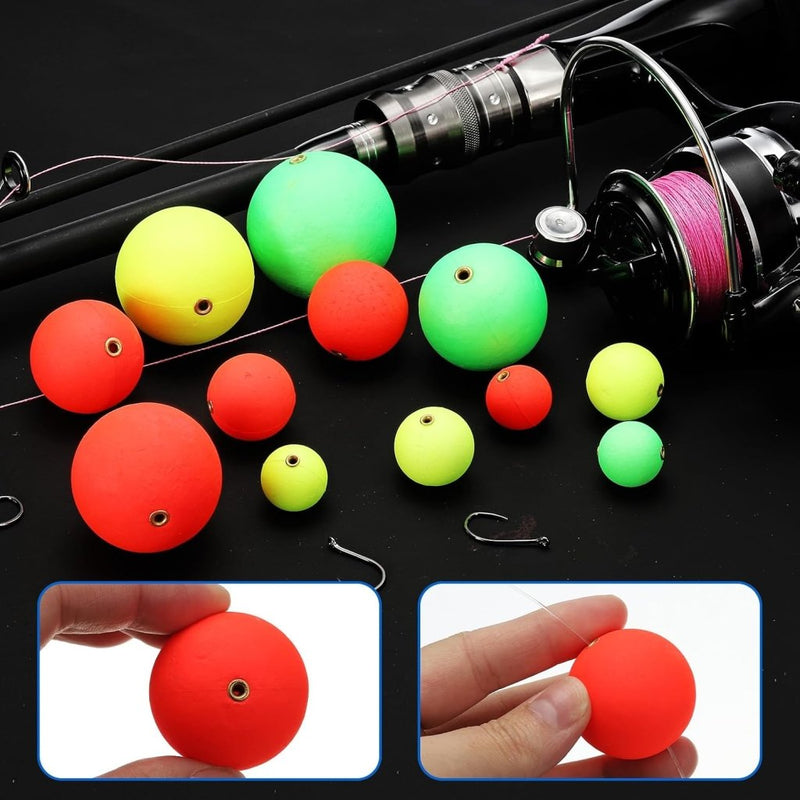 Chargez l'image dans la visionneuse de la galerie, Visdobbers 10 stuks 18 mm rond rood fluorescerend – schuifdobbers – visaccessoires - happygetfit.com
