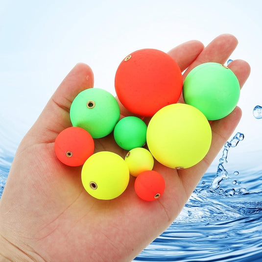 Visdobbers 10 stuks 18 mm rond rood fluorescerend – schuifdobbers – visaccessoires - happygetfit.com