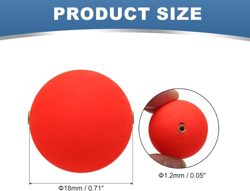 Chargez l'image dans la visionneuse de la galerie, Visdobbers 10 stuks 18 mm rond rood fluorescerend – schuifdobbers – visaccessoires - happygetfit.com

