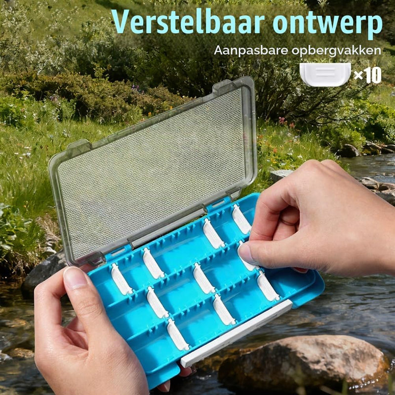 Laad afbeelding in Galerijviewer, Visgerei opbergdozen 2 stuks 17,5 x 10,5 cm met verstelbare vakverdeling – tacklebox – kunstaas organizer - happygetfit.com
