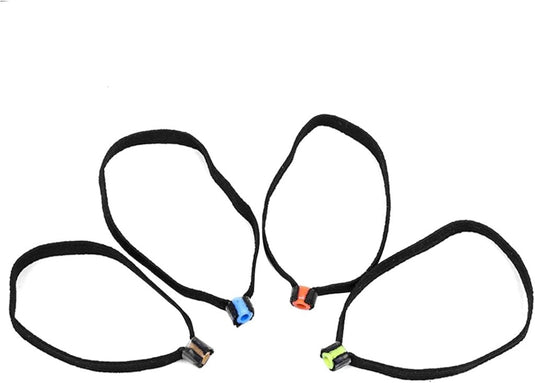 Vislijn spoelhouders 4 stuks 8,5 cm van elastische stof voor vliegvissen – tippet houders – hengelsportbenodigdheden - happygetfit.com