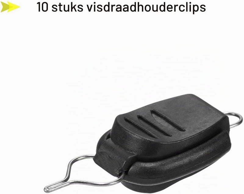 Chargez l'image dans la visionneuse de la galerie, Vislijnhouders 10 stuks voor baitcasting molens zwart – lijnclips – vislijn stoppers – hengelsport onderdelen - happygetfit.com
