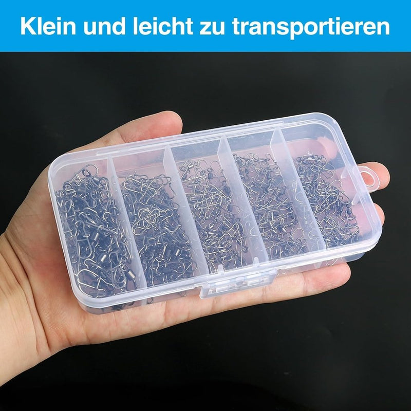 Laad afbeelding in Galerijviewer, Viswervels met karabijnhaak set van 200 stuks - happygetfit.com
