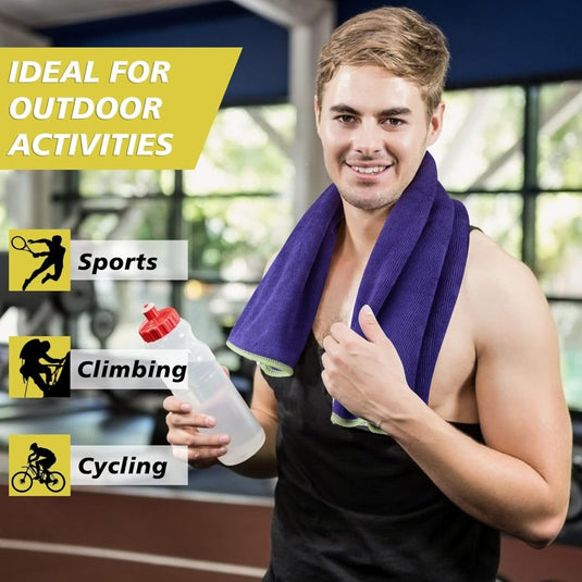 VIVOTE Microvezel handdoeken, grijs, sporthanddoek, superabsorberend, sneldrogend, fitnesshanddoek, perfecte sporthanddoek, strandhanddoek, reishanddoek en badhanddoeken, 35 cm x 75 cm, 3 stuks - happygetfit.com