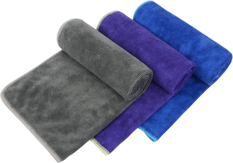 Laad afbeelding in Galerijviewer, VIVOTE Microvezel handdoeken, grijs, sporthanddoek, superabsorberend, sneldrogend, fitnesshanddoek, perfecte sporthanddoek, strandhanddoek, reishanddoek en badhanddoeken, 35 cm x 75 cm, 3 stuks - happygetfit.com
