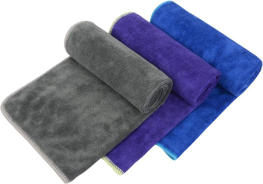 VIVOTE Microvezel handdoeken, grijs, sporthanddoek, superabsorberend, sneldrogend, fitnesshanddoek, perfecte sporthanddoek, strandhanddoek, reishanddoek en badhanddoeken, 35 cm x 75 cm, 3 stuks - happygetfit.com