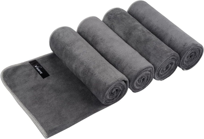 Laad afbeelding in Galerijviewer, VIVOTE Microvezel handdoeken, grijs, sporthanddoek, superabsorberend, sneldrogend, fitnesshanddoek, perfecte sporthanddoek, strandhanddoek, reishanddoek en badhanddoeken, 35 cm x 75 cm, 3 stuks - happygetfit.com
