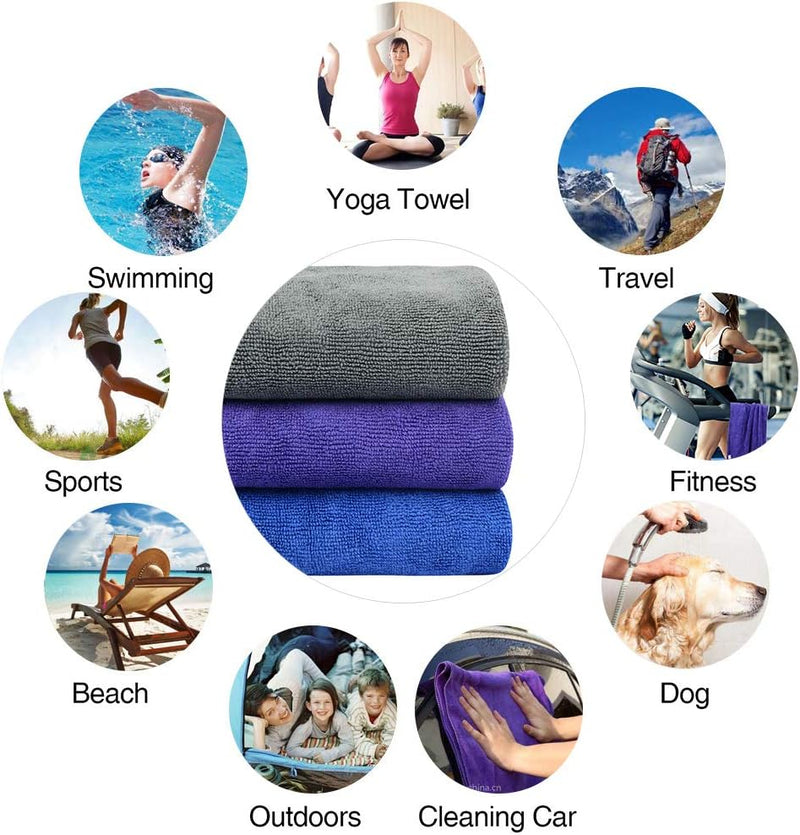 Laad afbeelding in Galerijviewer, VIVOTE Microvezel handdoeken, grijs, sporthanddoek, superabsorberend, sneldrogend, fitnesshanddoek, perfecte sporthanddoek, strandhanddoek, reishanddoek en badhanddoeken, 35 cm x 75 cm, 3 stuks - happygetfit.com

