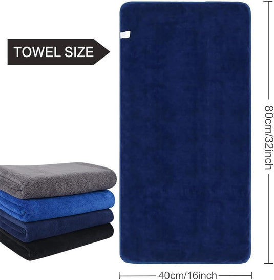 VIVOTE Microvezel handdoeken, grijs, sporthanddoek, superabsorberend, sneldrogend, fitnesshanddoek, perfecte sporthanddoek, strandhanddoek, reishanddoek en badhanddoeken, 35 cm x 75 cm, 3 stuks - happygetfit.com