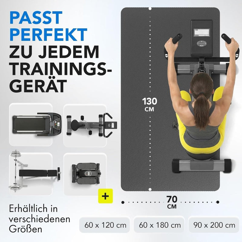 Chargez l'image dans la visionneuse de la galerie, Vloerbeschermingsmat zwart 8 mm voor fitnessapparaten - happygetfit.com
