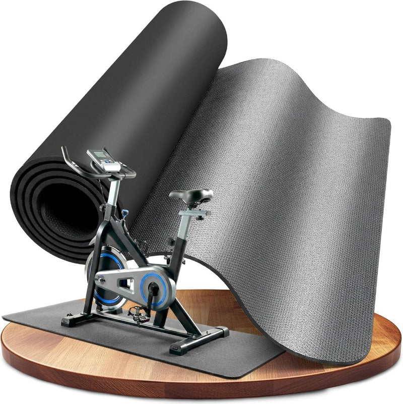 Chargez l'image dans la visionneuse de la galerie, Vloerbeschermingsmat zwart 8 mm voor fitnessapparaten - happygetfit.com
