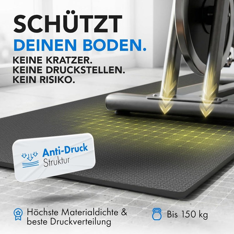 Chargez l'image dans la visionneuse de la galerie, Vloerbeschermingsmat zwart 8 mm voor fitnessapparaten - happygetfit.com
