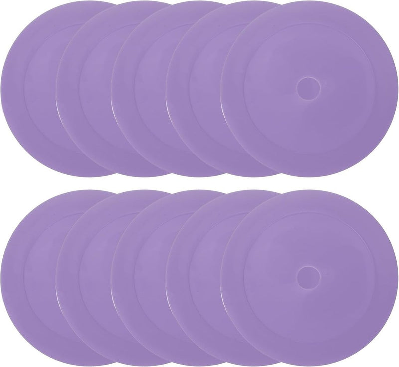 Load image into Gallery viewer, Vloermarkers 10 stuks 15,5 cm antislip wit – platte trainingskegels – voetbal basketbal accessoires - happygetfit.com
