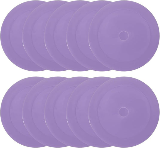 Vloermarkers 10 stuks 15,5 cm antislip wit – platte trainingskegels – voetbal basketbal accessoires - happygetfit.com