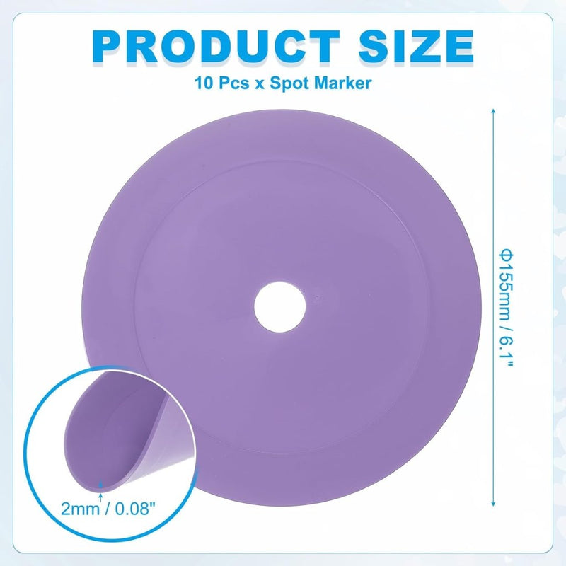 Load image into Gallery viewer, Vloermarkers 10 stuks 15,5 cm antislip wit – platte trainingskegels – voetbal basketbal accessoires - happygetfit.com

