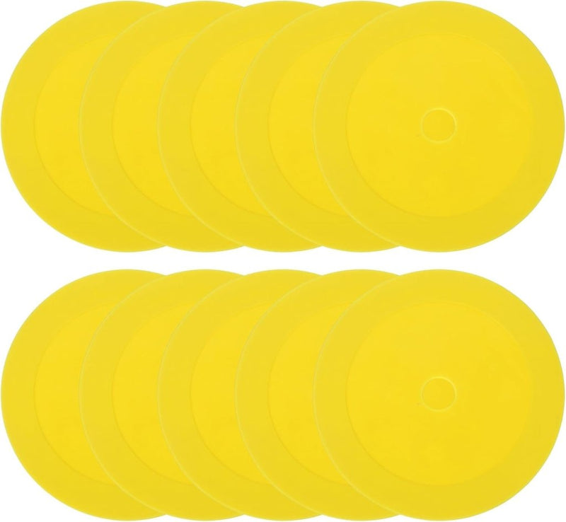 Load image into Gallery viewer, Vloermarkers 10 stuks 15,5 cm antislip wit – platte trainingskegels – voetbal basketbal accessoires - happygetfit.com
